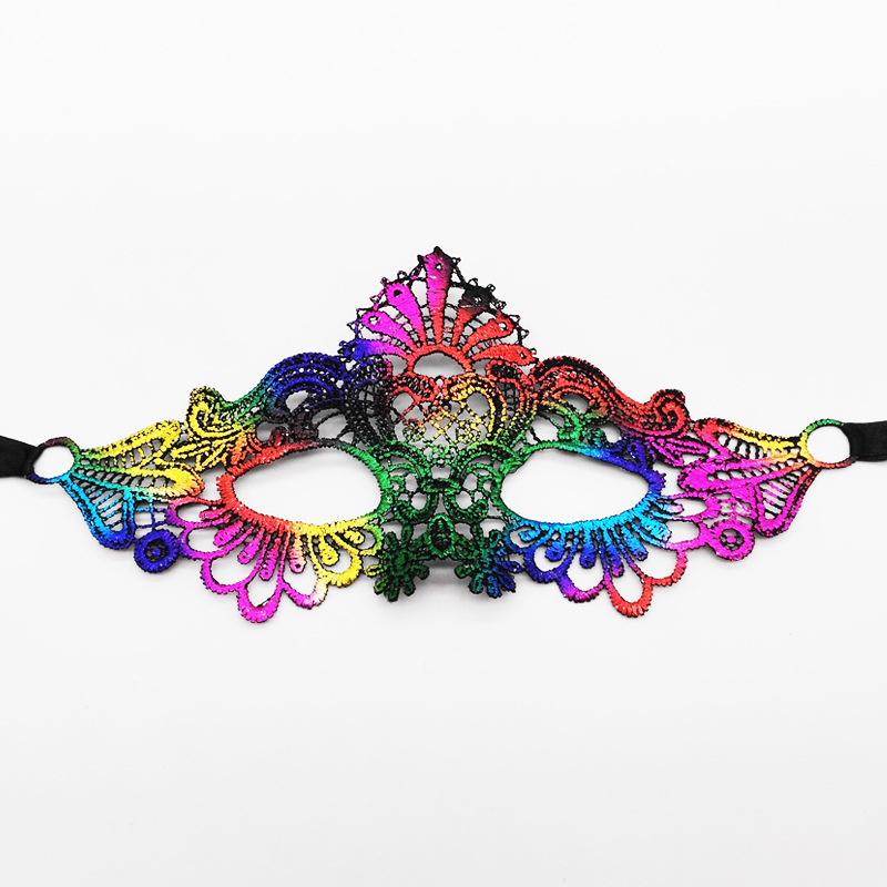Máscaras de encaje transfronterizas, máscaras de encaje de fiestas de Halloween, máscaras de ojos especiales para carnaval de Halloween