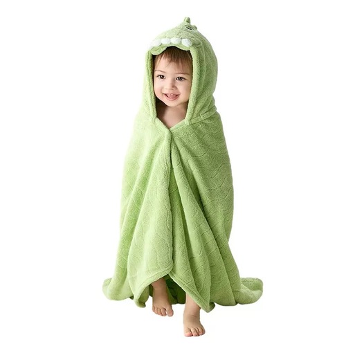 Baby bath towel for boys and girls, suitable for newborns, quick-drying, absorbent bath cape with hood for babies, wrapped towel