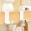 2 white tray hooks [can hang toothbrushes]