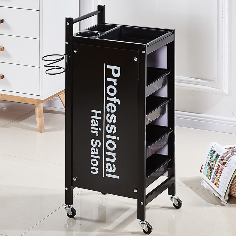 レトロ理髪カートヘアサロントロリーバーバー理髪店パーマ染料ツールカート美容トロリー