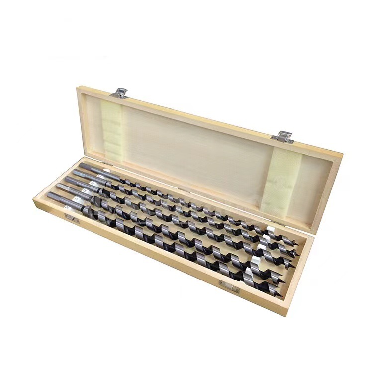 木工支罗钻头 六角柄加长支罗钻板材木工钻头开孔器木盒套装5pcs