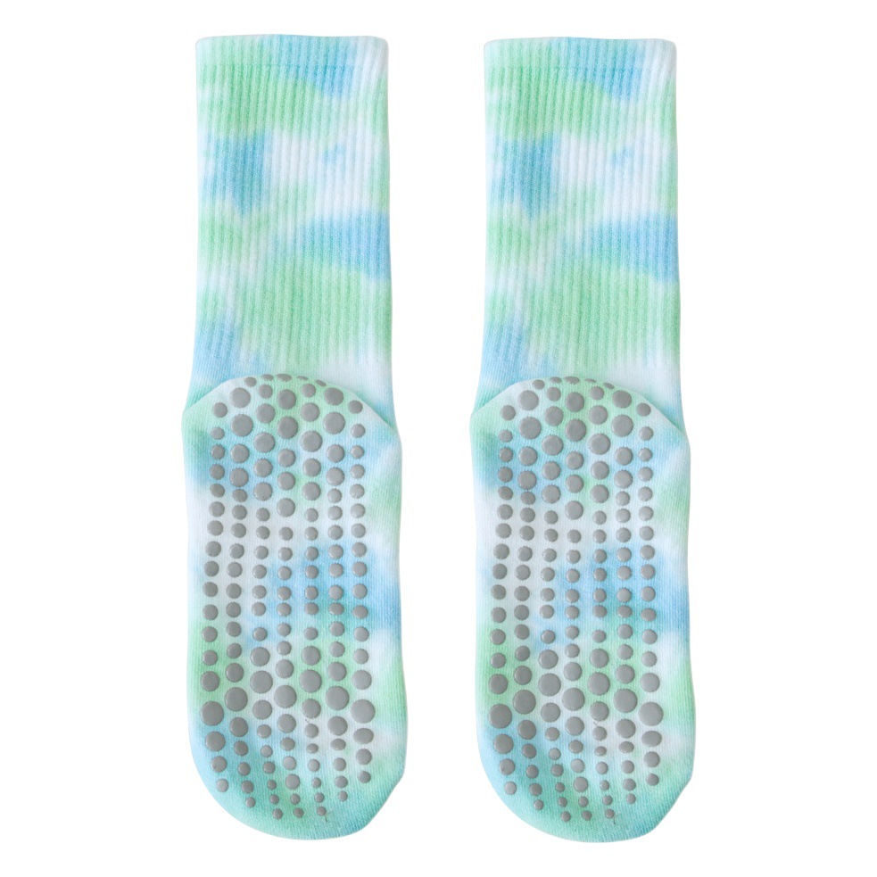 Calcetines de mujer a media pierna Pilates Calcetines antideslizantes transfronterizos Deportes calcetines de yoga teñidos calcetines de algodón para el piso calcetines a media pierna calcetines para el hogar