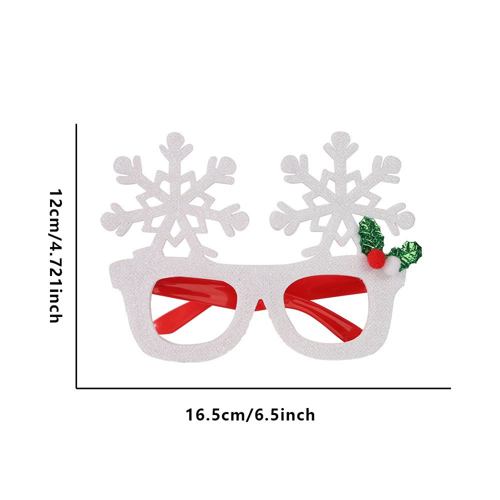 Marco de Lentes Navideños de Muñeco de Nieve y Cornamenta de Plástico para Fiesta de Navidad