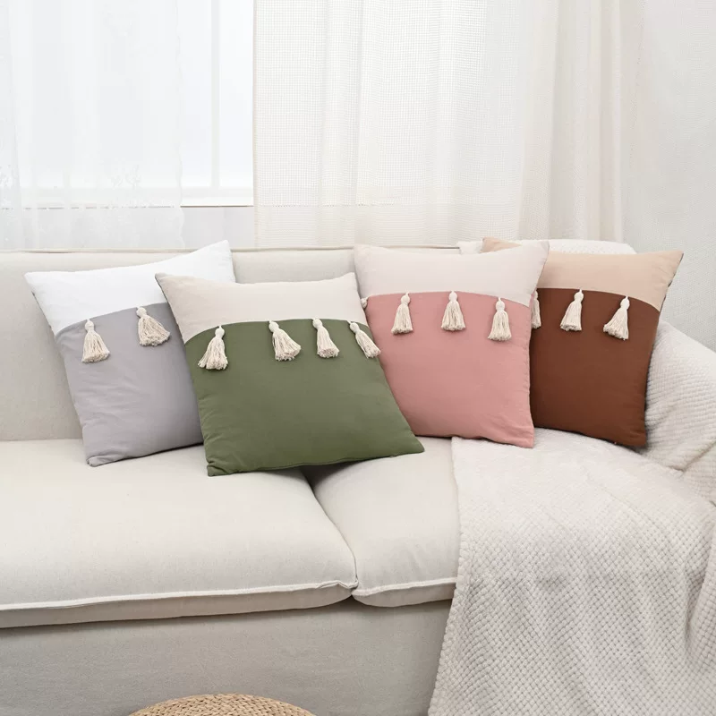 Retro cotton pillow, pillowcase, sofa for bed, American style
