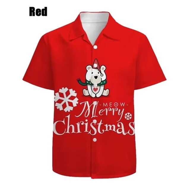 2024 new love 3D digital printing men's fashion casual shirt Hawaiian style lapel short sleeve cross-border