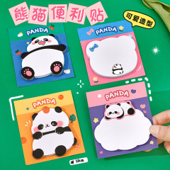 かわいい漫画のパンダの付箋は学生の高い顔の値の異形の柔らかい萌えの動物の便箋の貼ることができます。