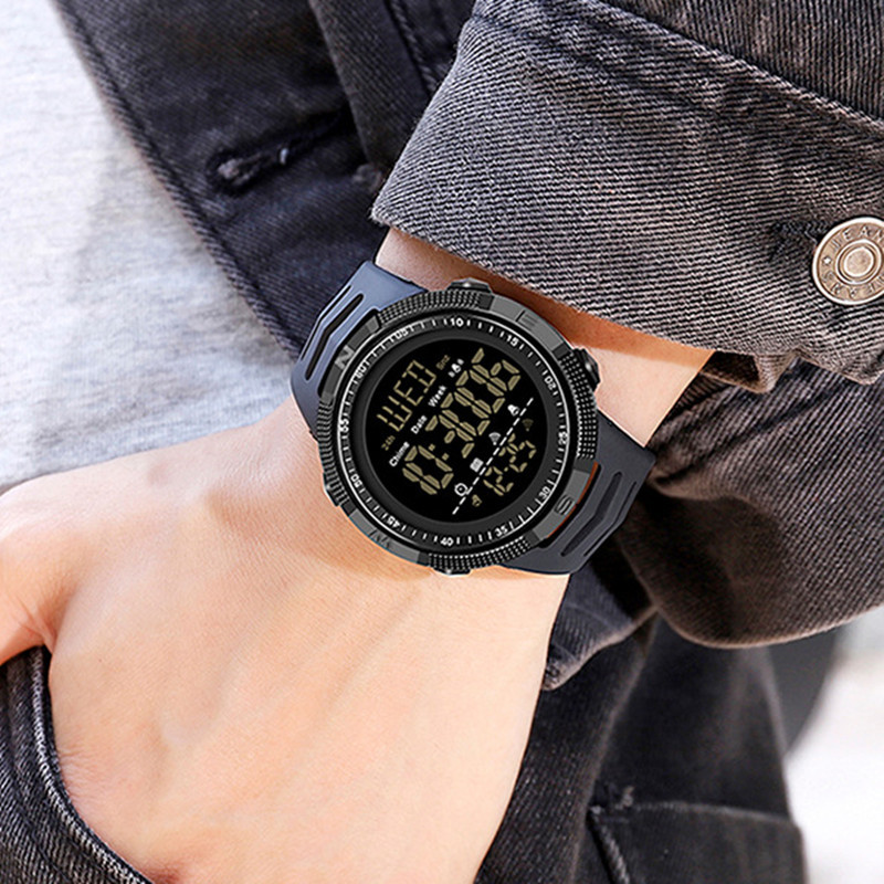 SANDA reloj electrónico de movimiento único multifuncional al aire libre reloj de estudiante de moda para hombres reloj Luminoso a prueba de agua