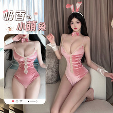 林林婷性感情趣内衣丝绒小胸纯欲兔女郎制服诱惑激情免脱睡衣8509