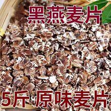 原生黑燕麦片5斤新货现压胚芽非即食麦片散装早餐煮粥粗粮