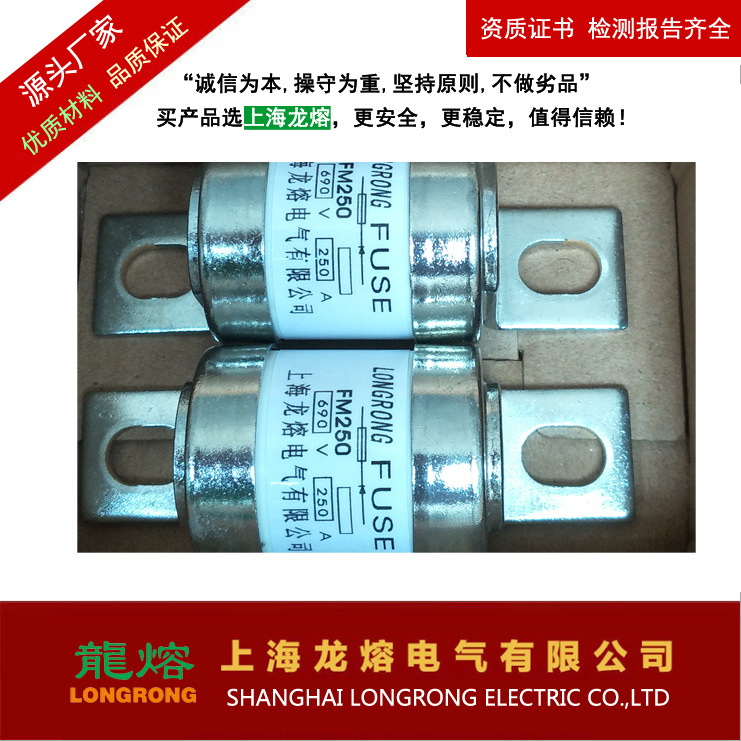 熔断器200FM 690V 200A,银片芯,可替换同规格产品,上海"龍熔"品牌