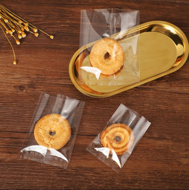 Venta al por mayor bolsa de pastel de Luna transparente sin color impresión embalaje bolsa yema de huevo plástico crujiente nieve bolsa de embalaje 100