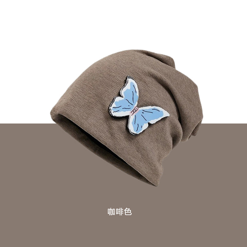 2024 nuevo gran cinturón de cabeza desmontable sombrero de mariposa tridimensional mujer dulce cool multifuncional sombrero frío mostrando la cara pequeña sombrero pila