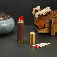 黄铜花梨木工艺火柴筒新款创意户外旅行便携式随身携带个性火柴盒