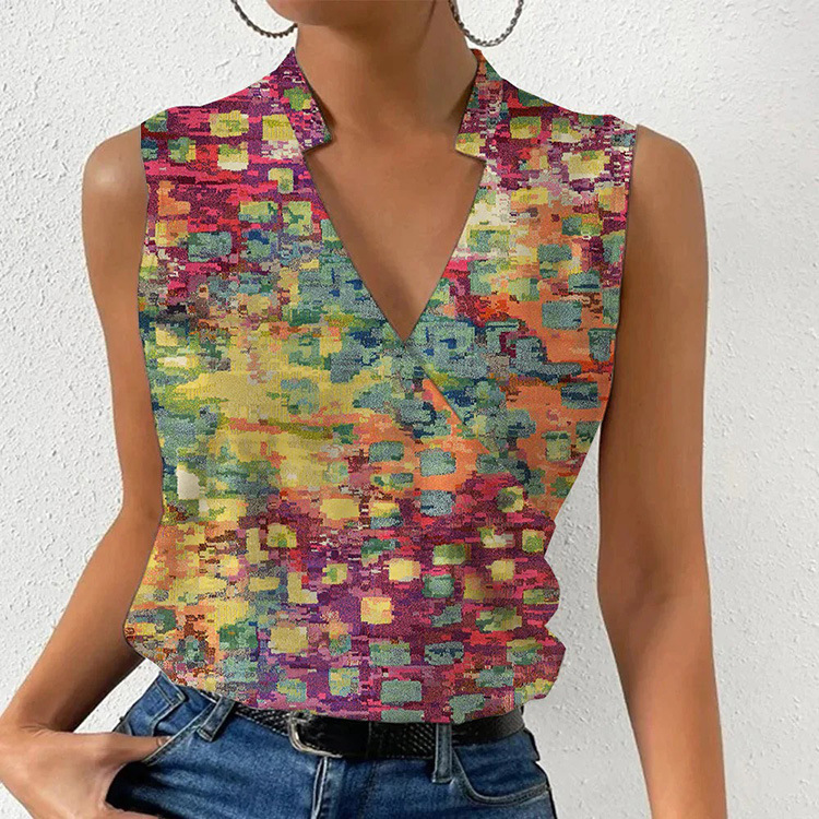 Women's T-shirt Sleeveless Tank Tops Printing Streetwear Multicolor display picture 4