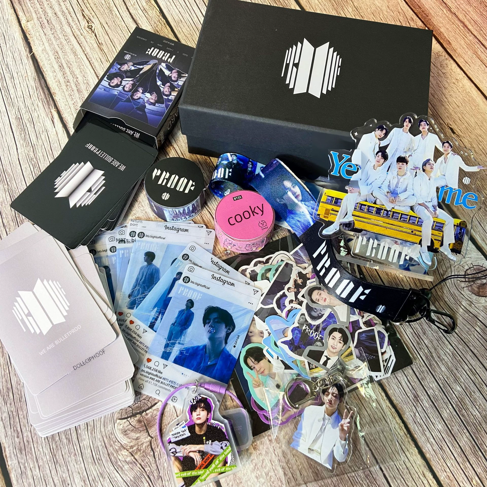 Новый альбом BTS ProOF Surrounding Acting Gift Pack Location Key Buckle Sticker 9-я годовщина подарочная коробка