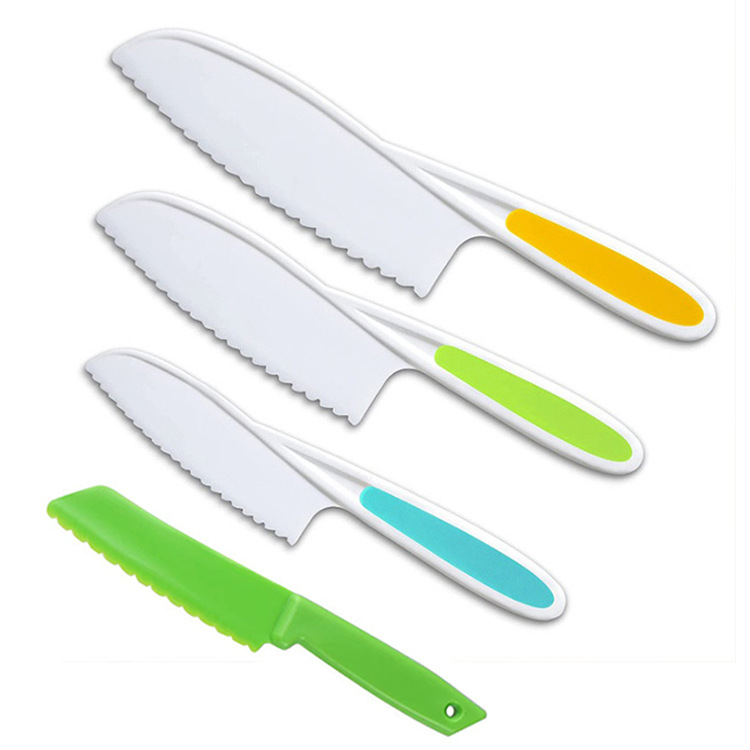 in stock children's safety plastic fruit cutting knife paring knife fruit toy knife does not hurt the hand kindergarten early education special
