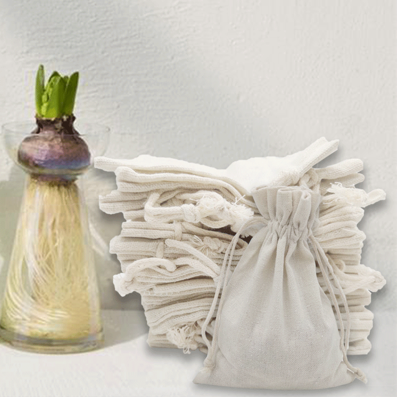 棉麻布抽繩袋白色布袋鎖邊空白棉布袋糖果首飾收納禮品袋可印logo