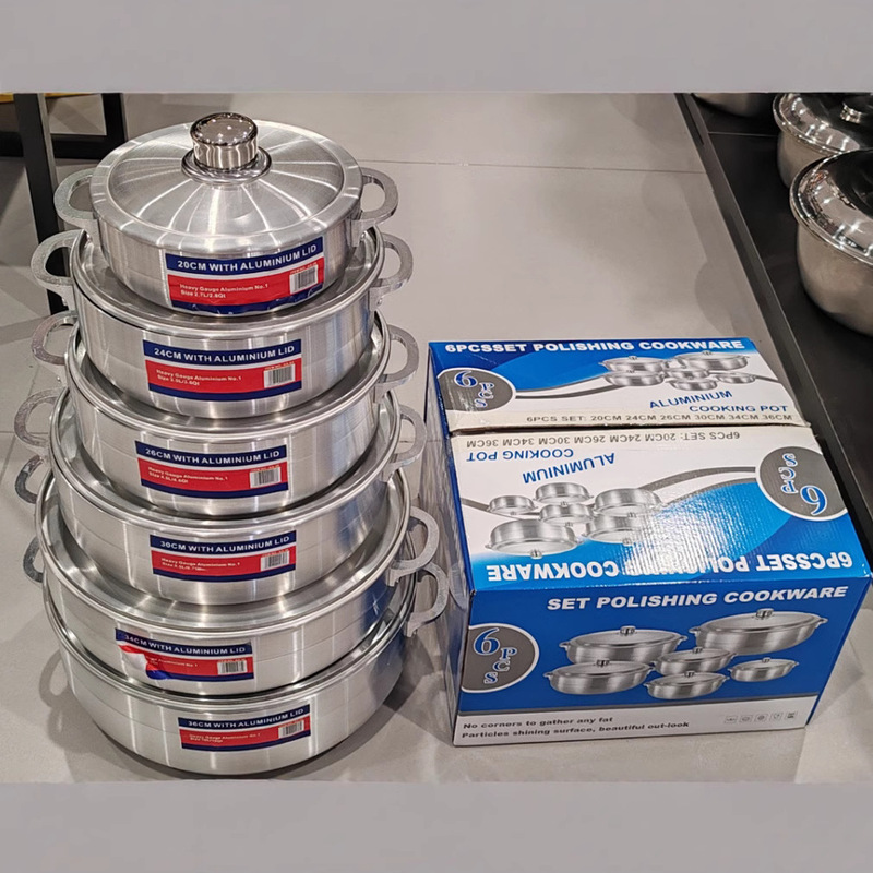 Heavyaluminumpotset Export Sanded Pots 6-Piece Set Middle East Africa Aluminum Pot Soup Pot Cookware Set Thick Heavyaluminumpotset Export Sanded Pots 6-Piece Set Middle East Africa Aluminum Pot Soup Pot Cookware Set Thick