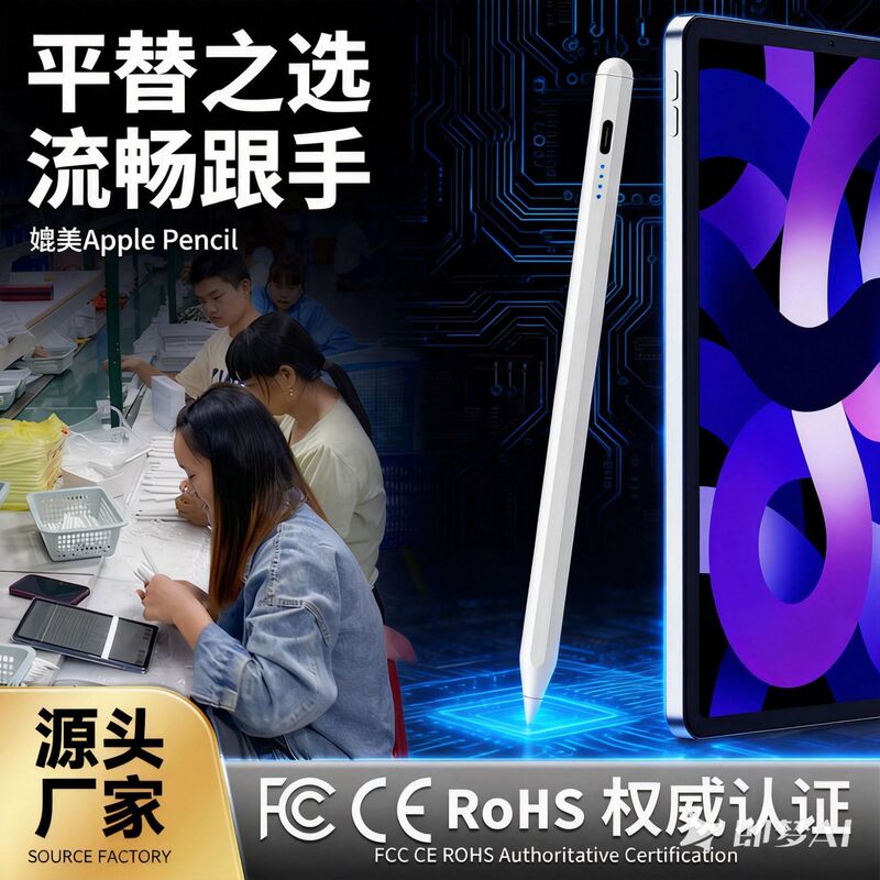 Suitable for Apple Ipad, Xiaomi, Huawei Tablets, Charging Pressure-Sensitive Stylus, Anti-Accidental Touch Drawing Pen, Tablet Drawing Suitable for Apple Ipad, Xiaomi, Huawei Tablets, Charging Pressure-Sensitive Stylus, Anti-Accidental Touch Drawing Pen, Tablet Drawing