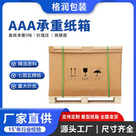 格润厂家机械设备零件出口物流包装箱 大号特硬防压折叠重型纸箱