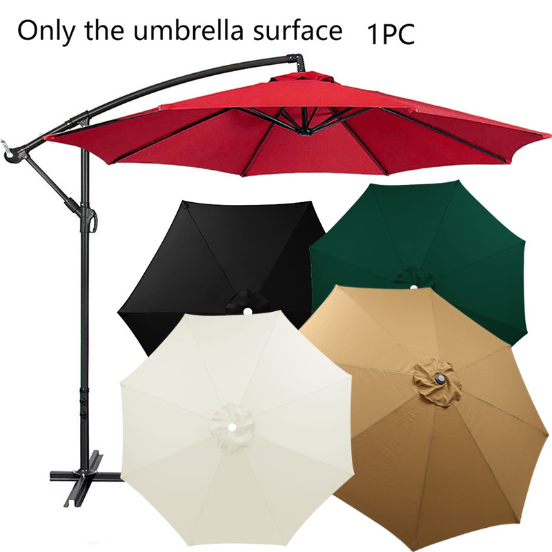 Outdoor Umbrella Replacement for Courtyard Central Pole Banana Umbrella Fabric Replacement with New Polyester Sunshade and Rainproof Sun Umbrella Replacement Umbrella Fabric