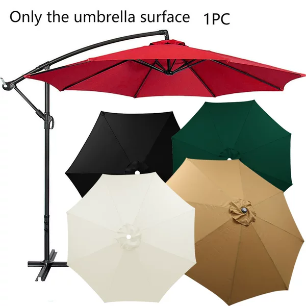 Outdoor Umbrella Replacement for Courtyard Central Pole Banana Umbrella Fabric Replacement with New Polyester Sunshade and Rainproof Sun Umbrella Replacement Umbrella Fabric