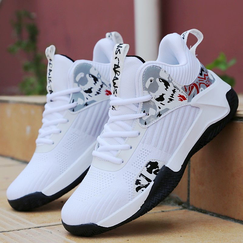 Ademende elastische heren basketbalschoenen met schokdemping_voghion.com