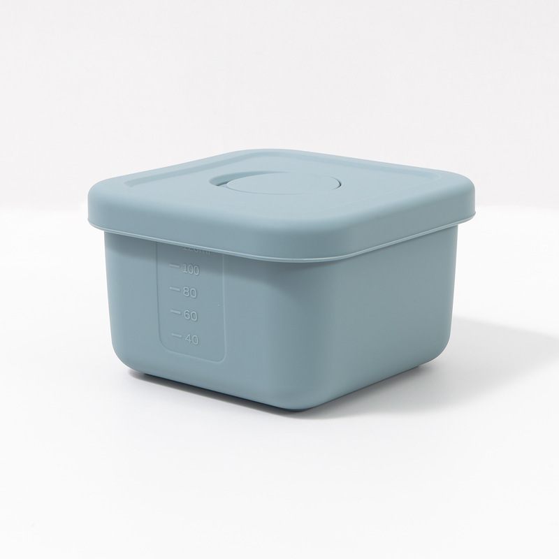 スクエアシリコンランチボックス 300ML 電子レンジ加熱オフィスワーカーミニランチボックスキッチンスクエアクリッパー|undefined
