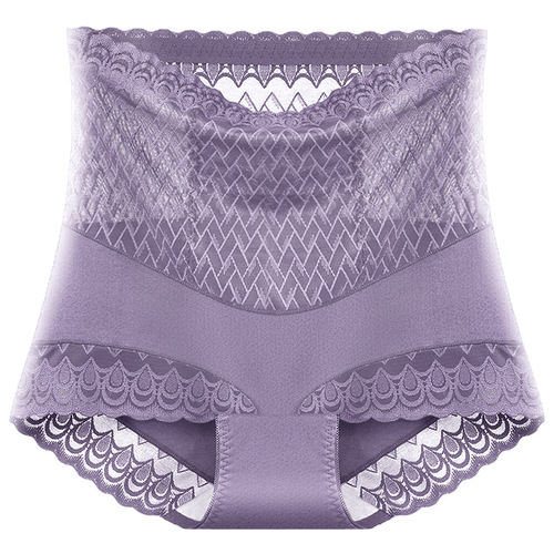 Spring and summer high-waisted silk crotch lace body-shaping pants for women, thin and breathable women's postpartum repair buttocks and tummy-tightening pants hot sale