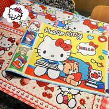 创意高颜值粉色猫猫桌垫鼠标键盘垫 可爱少女心防滑氛围感桌垫