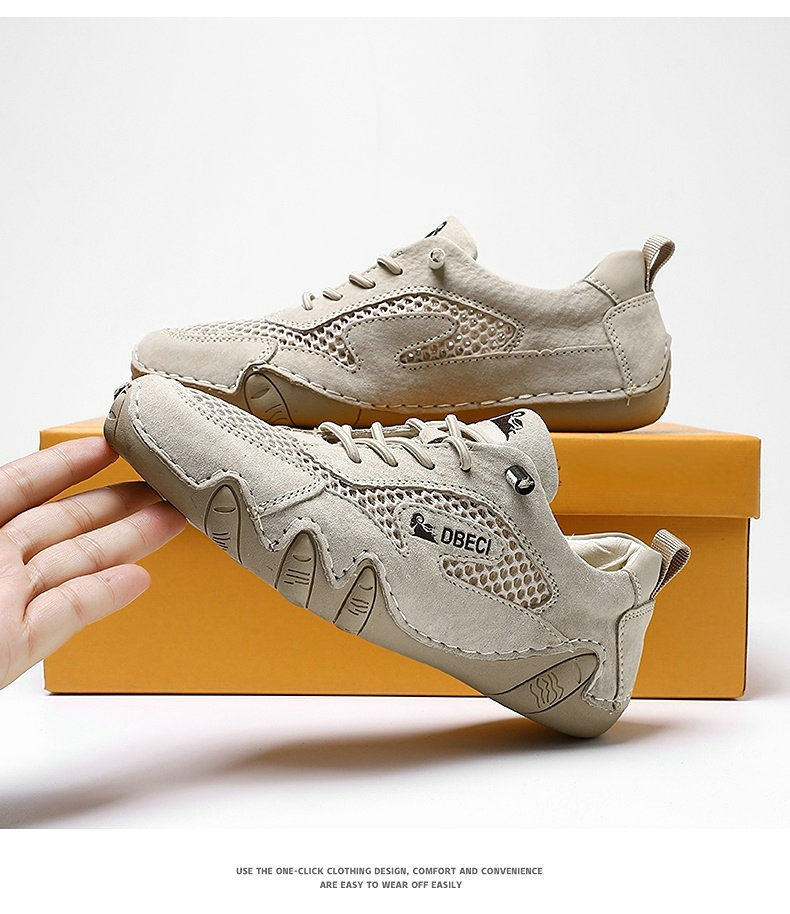 Giày thể thao unisex cỡ lớn thoáng khí lưới mùa hè, đế bằng — 661 Màu đen, 661 màu cát, 661 màu hồng, 661 màu nâu chi tiết 38