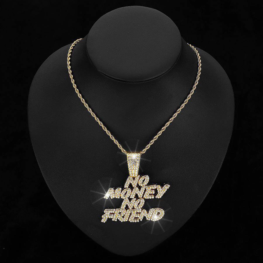 Europa y los Estados Unidos Hip Hop letras de diamante colgante colgante accesorios de moda para hombres cadenas cubanas accesorios de cadena personalizados