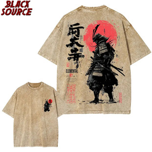 �W�a����T173 Men's Japanese Samurai Spirit T-Shirts,