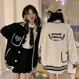 棒球服外套女装早春秋季2021新款刺绣百搭复古韩版chic上衣潮ins