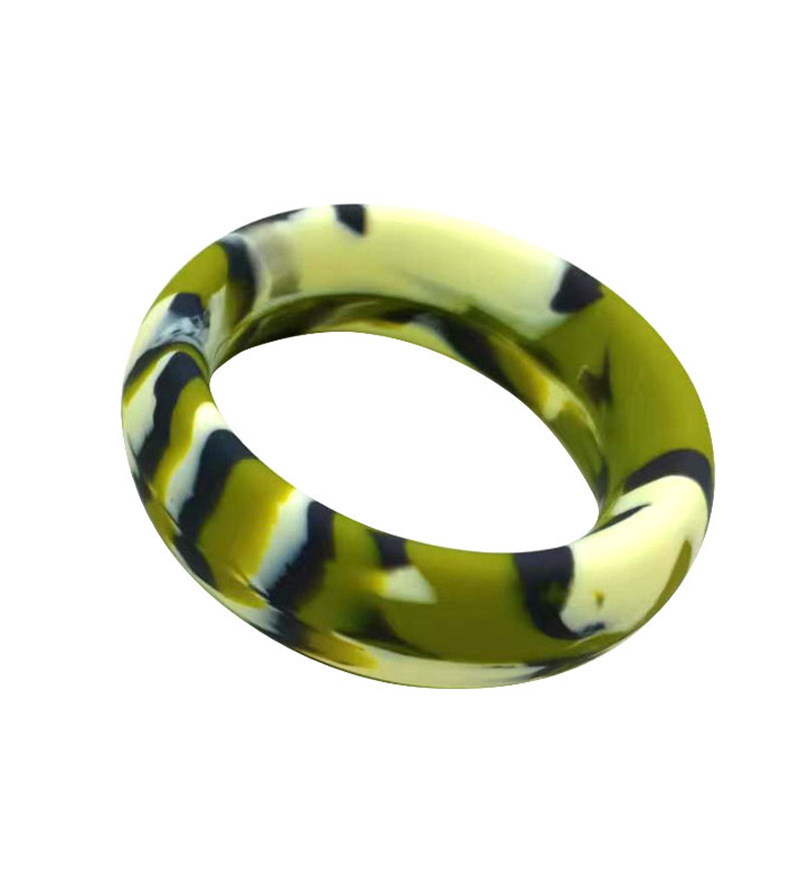 Camouflage Silicone Locking Cock Ring, 50mm Manual Delay Ring for Men — detail image 11