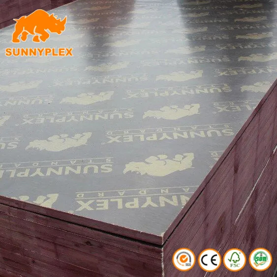 Tablero de madera resistente al desgaste de alta calidad, contrachapado de construcción resistente a los arañazos, tablero multicapa impermeable para obras de construcción, tablero laminado