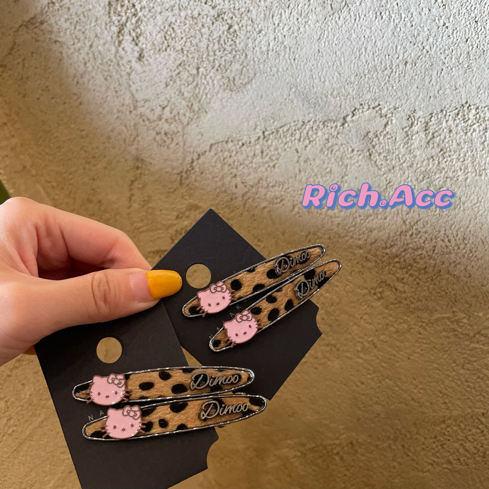 [real shot] homemade kt imitation horse hair leopard print hair pin japanese and korean ins temperamental minority hot girl sweet cool advanced hair accessories