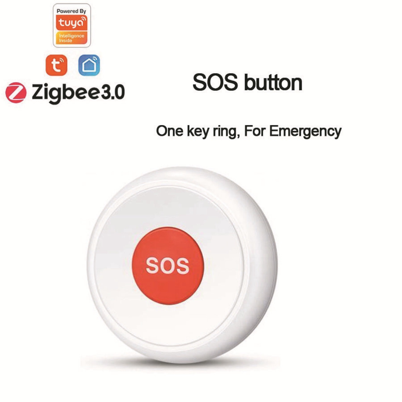 Zigbee3.0/Wi-Fi涂鸦SOS紧急按钮SOS远程一键呼叫无线按钮报警器
