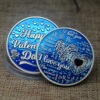 Coins for St. Valentine's Day for beloved, three dimensional medal, Birthday gift