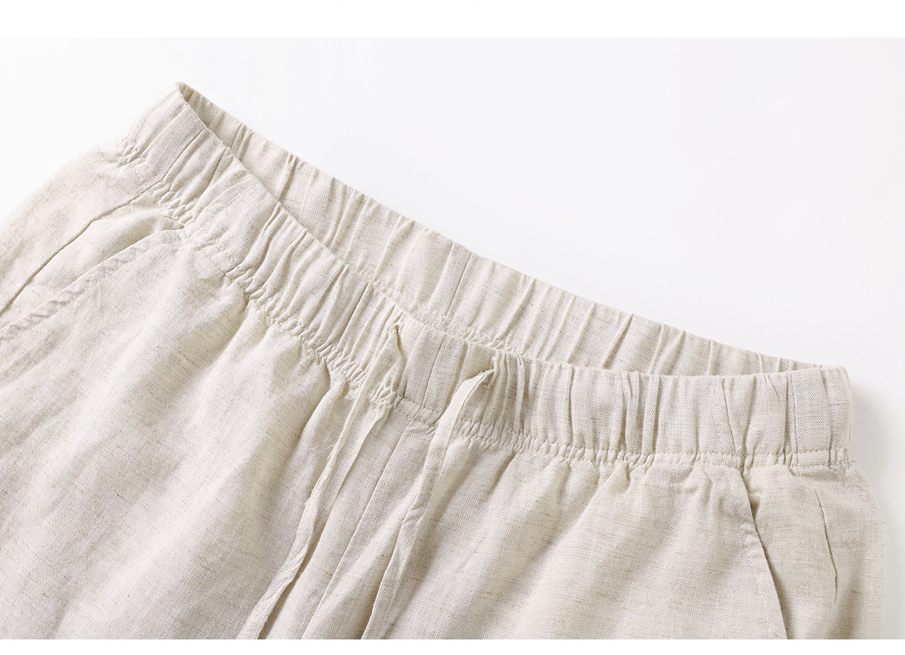 Quần culottes nữ ống rộng dáng suông vải tơ tằm pha linen chống nhăn mùa hè — Màu sắc chi tiết 27
