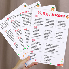小学校英語9大必須知識点まとめ大全益智カード重点句常考問句1000語