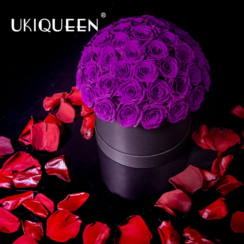 Fábrica personalizada inmortalidad flores cabeza de hongos abrazar bucket ramo regalo de San Valentín amazon adornos hechos a mano