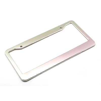 American Standard Aluminum Alloy Black American-Style Car License Plate Frame Cross-Border License Plate Holder Suitable for Car Modification with Uv Process (License plate holder/license plate holder) - aluminum-alloy-silver