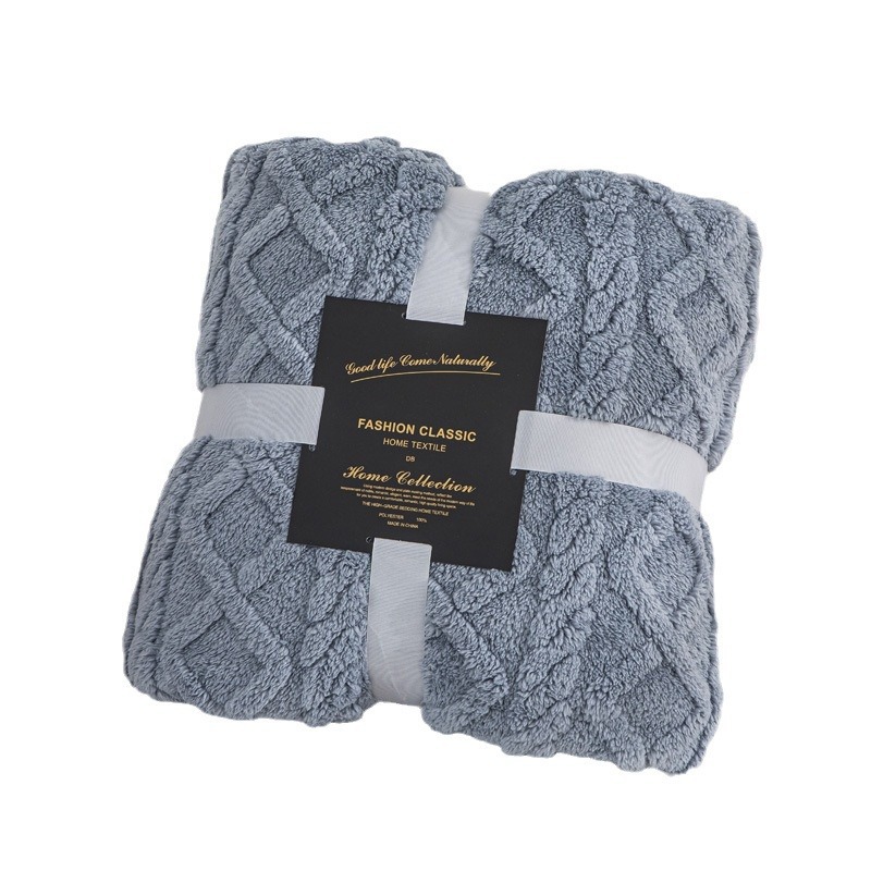 Tafu terciopelo manta gruesa jacquard de doble cara manta de lana de coral manta de siesta de oficina al por mayor regalos transfronterizos de comercio exterior