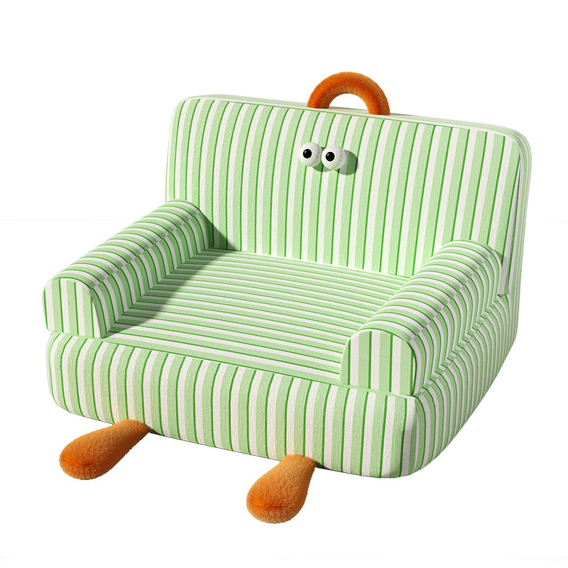 Gato primavera y verano ojos grandes, lindo sofá perezoso, nido de gato, perro pequeño, respaldo de perro, perrera, nido para mascotas universal de cuatro estaciones