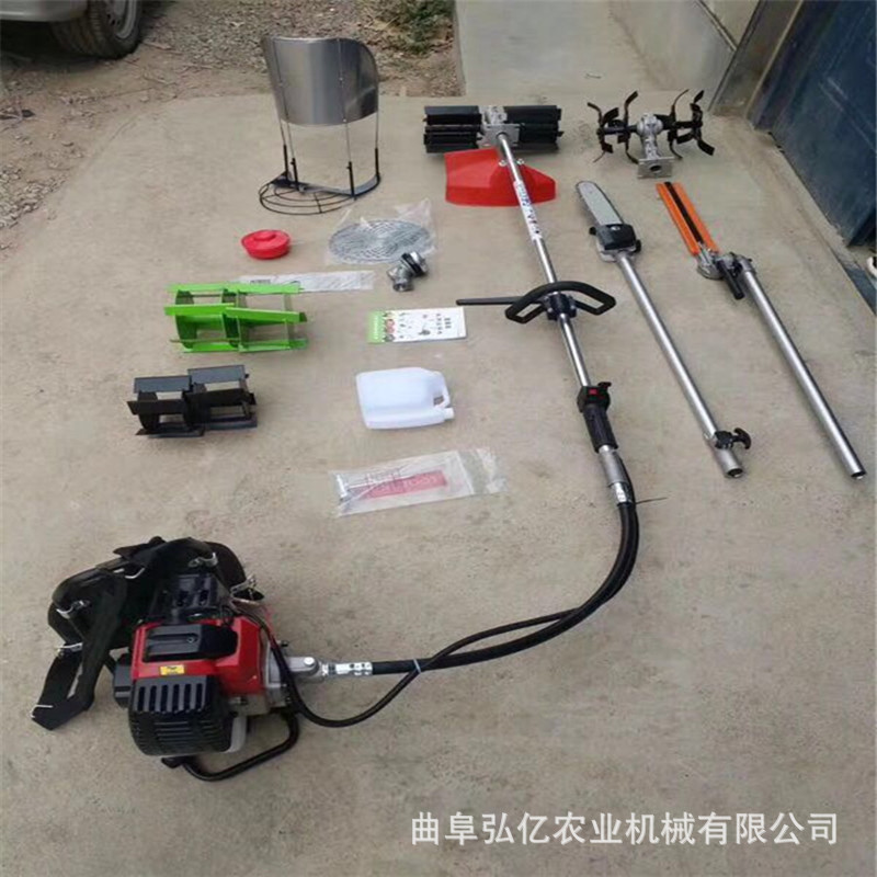 物业绿化背负式割草机多功能四冲程割灌机家用果园小型松土锄草机