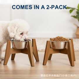 木质猫咪食盆架狗狗粮碗狗盆猫碗饮水保护颈椎防打翻支架宠物用品