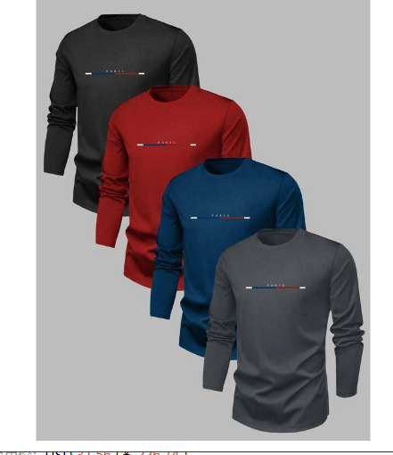 欧米越境青少年向けメンズゆったりラウンドネック長袖日焼け止めTシャツ 3Dデジタルプリント原工場|undefined