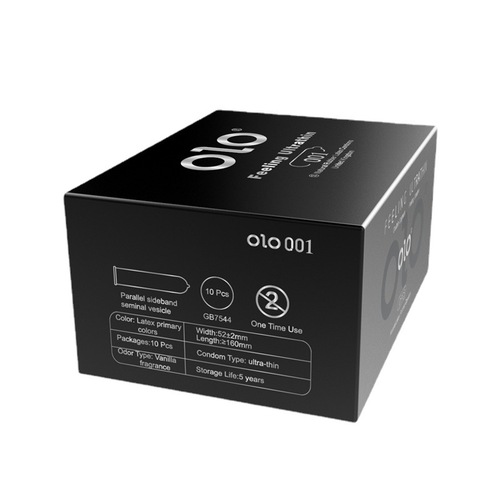 OLO English Ultra-Thin 001 Condom Adult Family Planning Novelty Condoms for International Trade on Shopee and Amazon