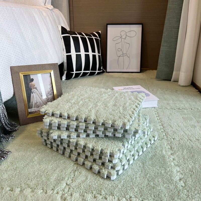 Cross-Border Simple Solid Color Splicing Floor Mat Cross-Border Tume Wholesale Baby Crawling Mat Household Full-Cover Stain-Resistant Floor Mat